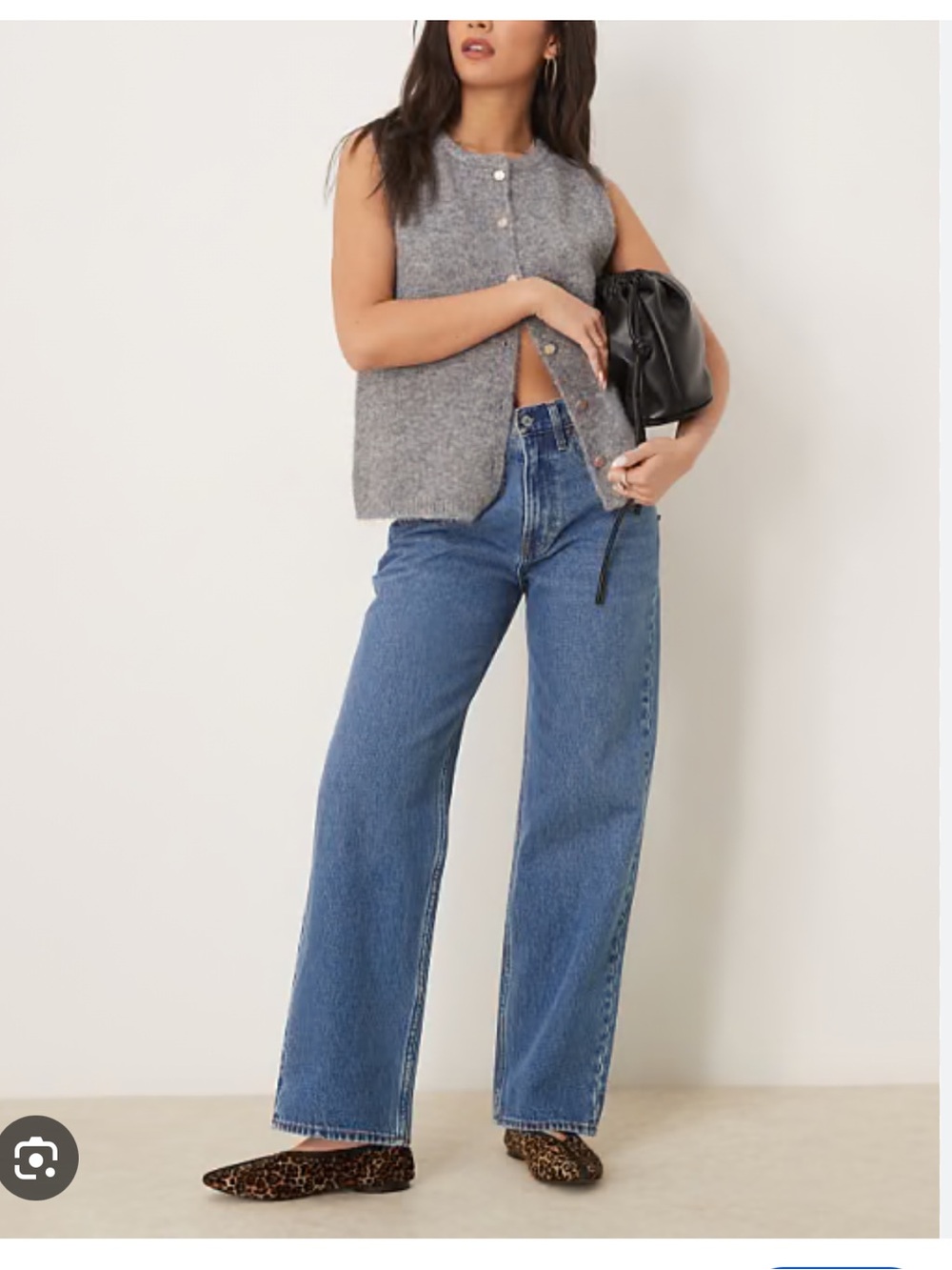 Abercrombie & Fitch High-Rise Straight-Leg Blue Jeans